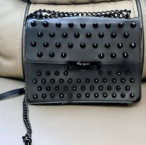 Foley & Corinna Skyline Bandit Spiked Black Droplock Crossbody Purse